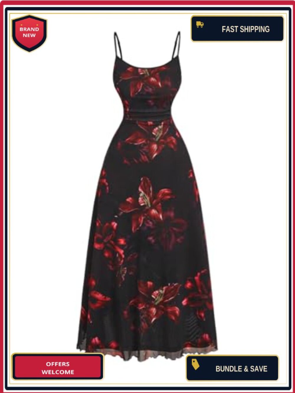 Plus Size Floral Boho Maxi Dress Ruffle Beach Vacation Flow Sundress